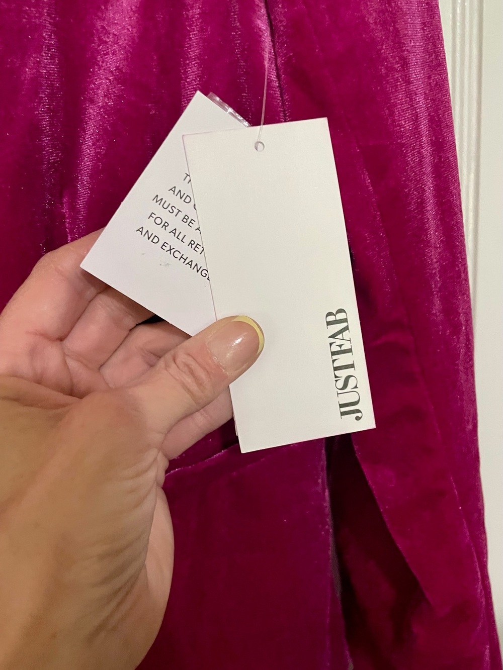 JustFab NWT Fuchsia Velvet Blazer - Picture 6 of 7